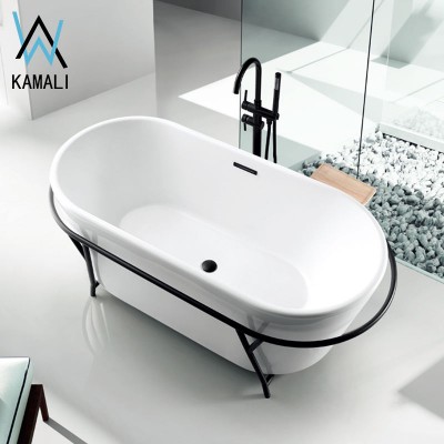 Kamali SP1891A cupc solid surface free standing bathtub round small jetted 99 one person hot japanese iron bath tub