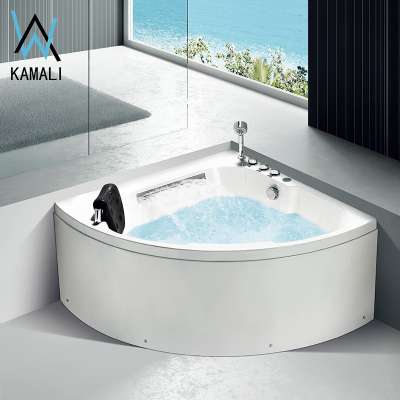 Kamali M3012 cheap ssww whirlpool spa massage chinese foshan natural marble standing triangle bathtub