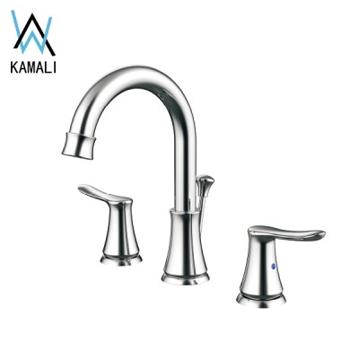 Kamali sanitary cupc american standard beelee dual handle 3 hole way 8" Widespread bathroom lavatory basin brass faucet