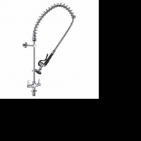 Economic Type Pre-rinse Unit Faucet Single Hole Deck Mount Faucet With High Flow Spray Valve