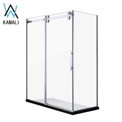 KAMALI Manufacturer Price Wholesale Customizable 304SS Sliding Rectangle Tempered Glass Shower Room, bathroom shower cabin