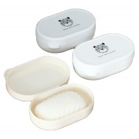 Bathroom oval shaped  plastic soap box holder  with lid