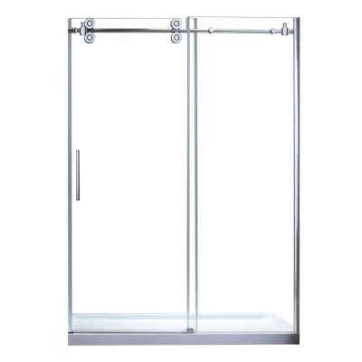 KAMALI frameless tempered clear glass shower door  bathroom shower booth