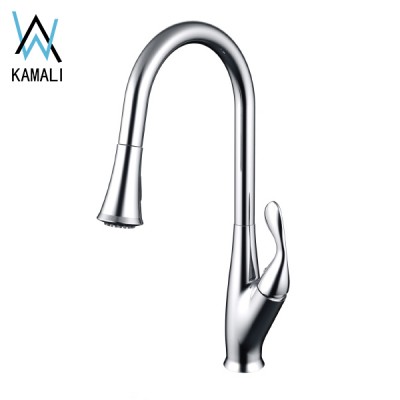 Kamali modern cupc foshan cheap handle pull out industrial commercial black outdoor single handle water zinc sink kitchen faucet