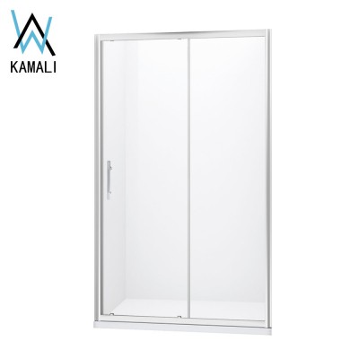 Normal Design Factory Price Customized Wholesale Hotel Room Aluminum Frame Tempered Glass 1 Sliding Shower Door, Glass Room Door