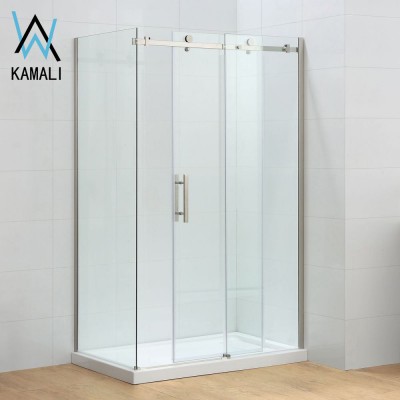 Hotel Wholesale Factory Price Customizable Sliding Square Tempered Glass Shower Cabin, High Quality Shower Enclosure