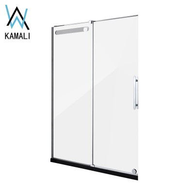 KAMALI Factory Price Customized Wholesale Square Tempered Sliding GLASS SHOWER DOORS, High Quality FRAMELESS GLASS SHOWER DOORS